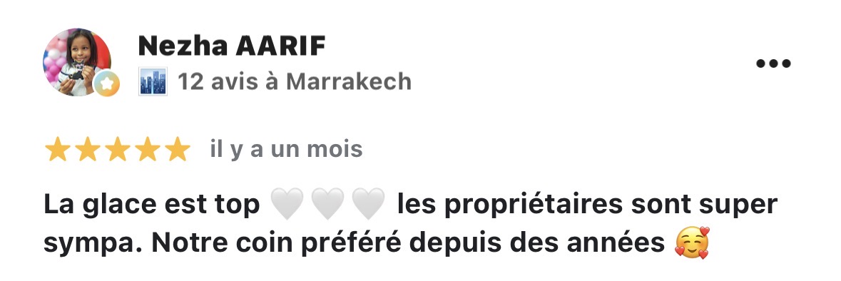 Avis Google de Nezha Aarif