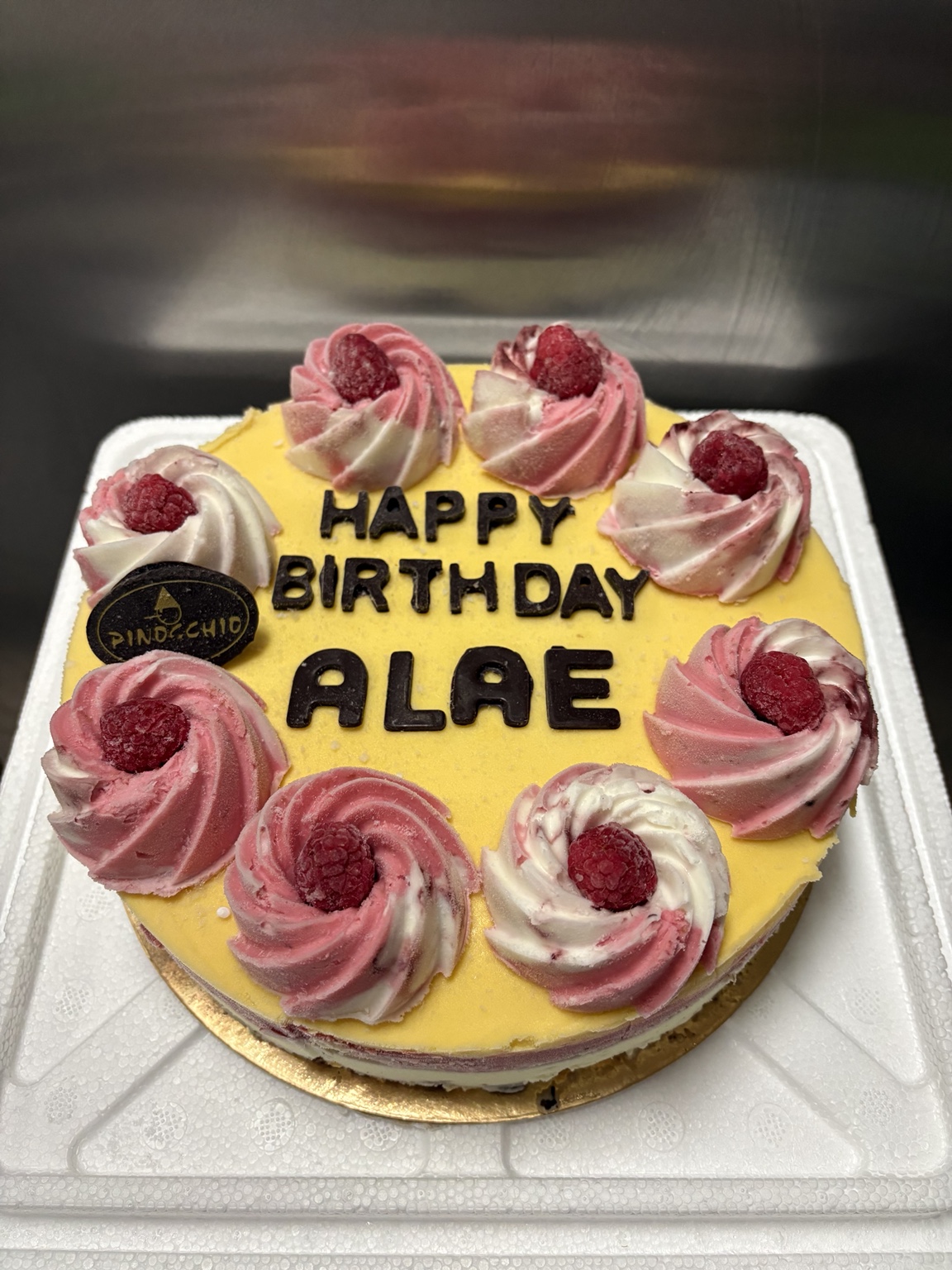 Dessert glacé framboise